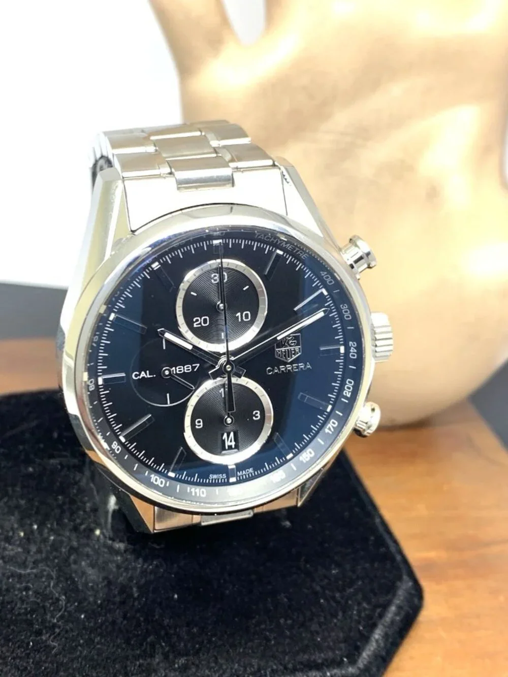Tag Heuer Carrera Men's Watch CAR2110 Swiss Automatic Black Dial Steel 41mm